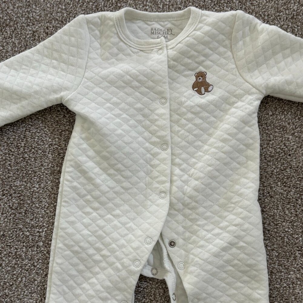 Badgley Mischka Quilted Bear Onesie